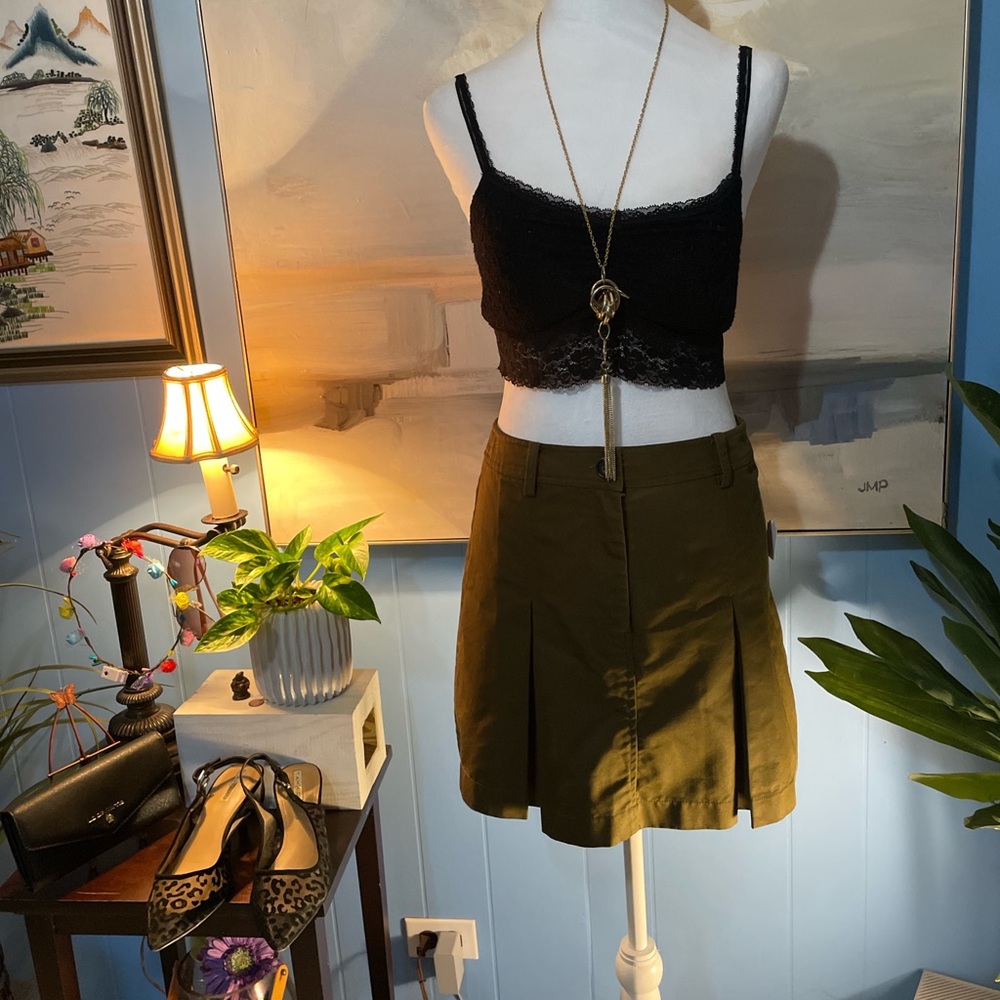 H&M Khaki Mini Skirt